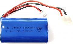 Baterie 1800mAh 7,4V pro tanky bez kastlíku