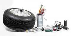 Přední přídavný motor 2000W s příslušenstvím pro elektrické koloběžky - stříbrná